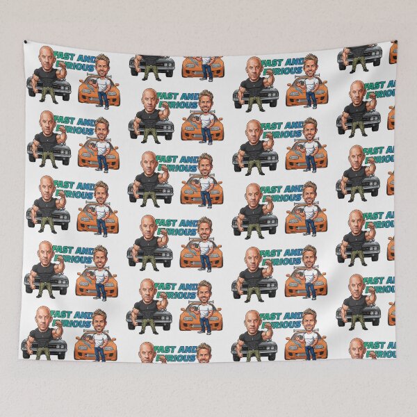 Item preview, Hilarious caricature of Paul Walker and Van Diesel designed and sold by vectorlove.