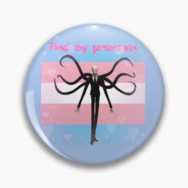 Item preview, slenderman "find my pronouns" designed and sold by PLANET-VEE.
