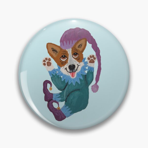 Item preview, corgi court jester designed and sold by Squirreldumplings.