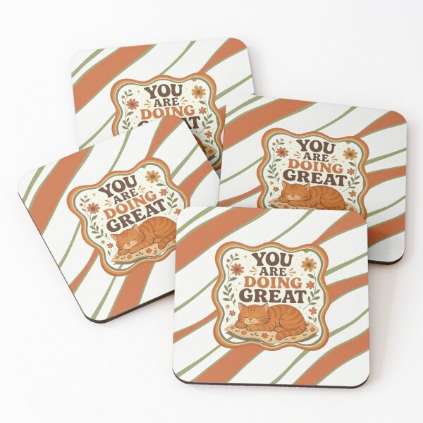 Item preview, You Are Doing Great Cat | Positive Study Motivation designed and sold by Basma Designs | Retro, Kawaii Shirts & Stickers.