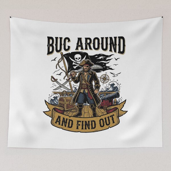 Item preview, BUC Around And Find Out Funny Game Day Retro Sports Quote designed and sold by get55shirt.