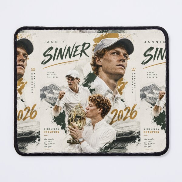 Item preview, Jannik Sinner Wimbledon Champion 2026 designed and sold by Malakiacount.
