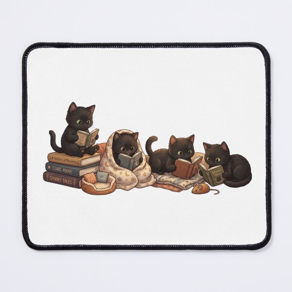 Item preview, Cozy Spooky Reading Cat | Cute Black Kitten Book Lover Halloween T-Shirt designed and sold by Jcastro0115.