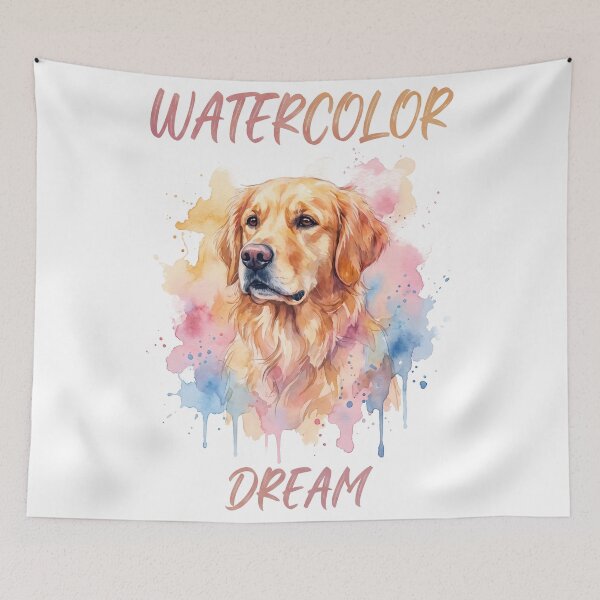 Item preview, Golden Retriever Watercolor Dream designed and sold by zoughlal.