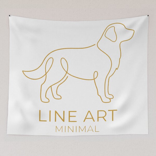 Item preview, Golden Retriever Line Art Minimal designed and sold by zoughlal.