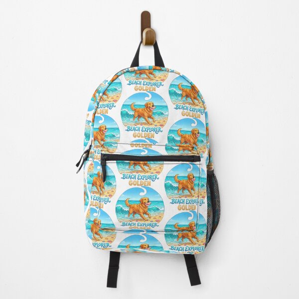 Item preview, Golden Retriever Dog Beach Explorer designed and sold by zoughlal.