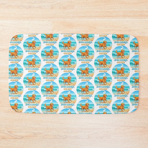 Item preview, Golden Retriever Dog Beach Explorer designed and sold by zoughlal.