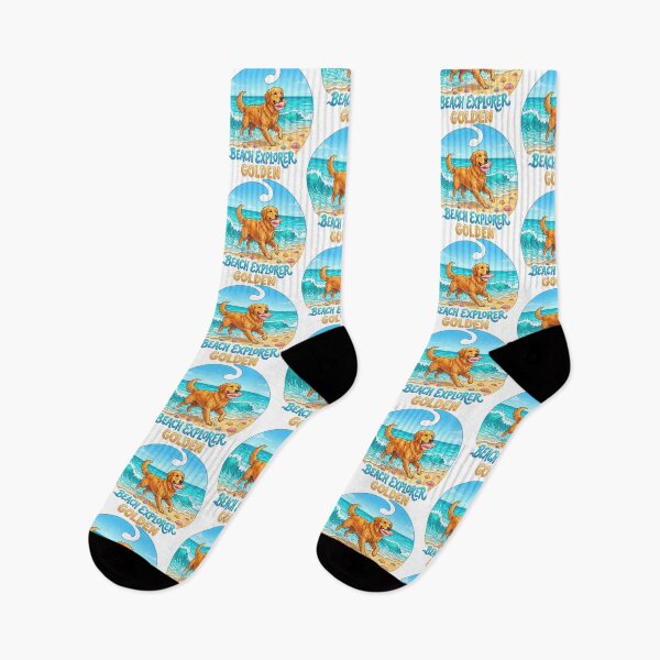 Item preview, Golden Retriever Dog Beach Explorer designed and sold by zoughlal.