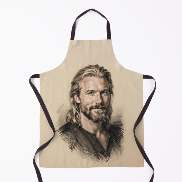 Item preview, Charcoal and Pastel Portrait of a Nordic Man 3 designed and sold by Lucia Amaris Art.
