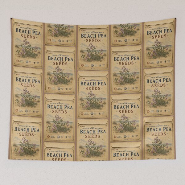 Item preview, Vintage Seed Packet PRINT ONLY NOT REAL- Beach Pea Coastal Wildflowers Series 008 designed and sold by Beachy.