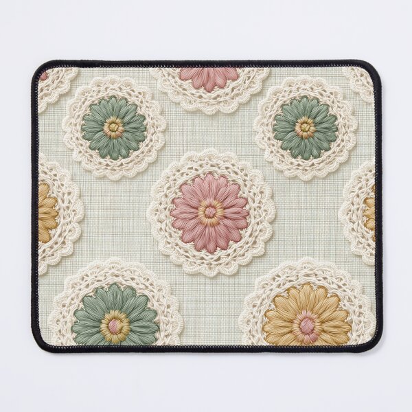 Item preview, Vintage Lace Medallions — Embroidered Floral Pattern designed and sold by SweetManar.
