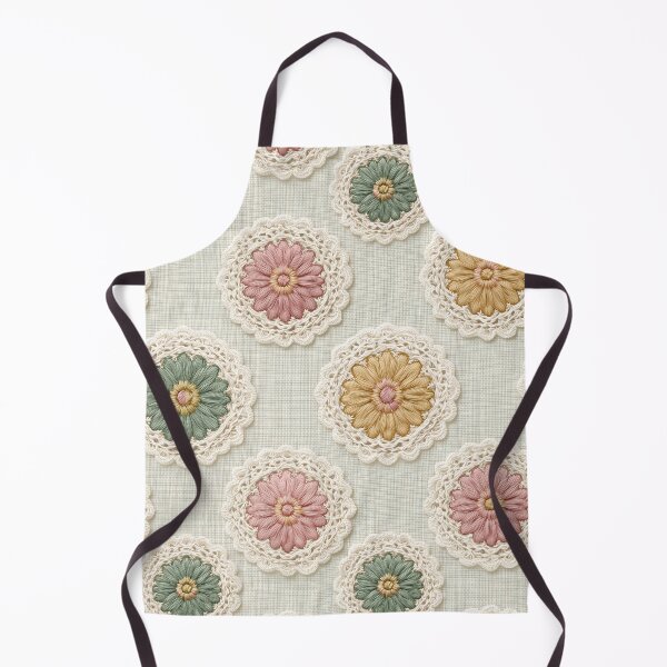 Item preview, Vintage Lace Medallions — Embroidered Floral Pattern designed and sold by SweetManar.