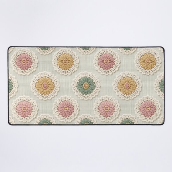 Item preview, Vintage Lace Medallions — Embroidered Floral Pattern designed and sold by SweetManar.