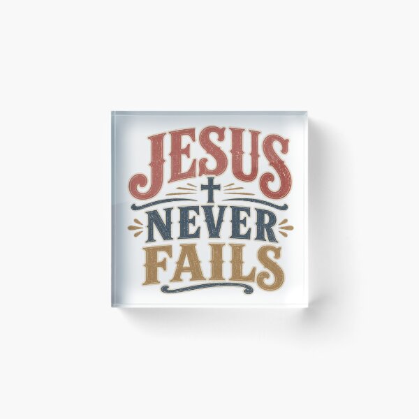 Item preview, Jesus Never Fails Christian Vintage Shirt designed and sold by Illustrated Faith.