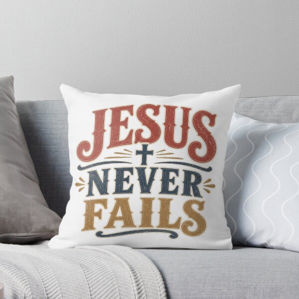 Item preview, Jesus Never Fails Christian Vintage Shirt designed and sold by Illustrated Faith.