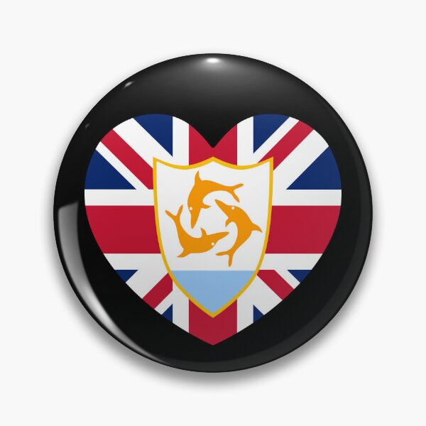 Item preview, Anguilla Flag Heart AI designed and sold by shitpostee.