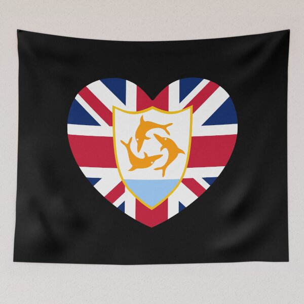 Item preview, Anguilla Flag Heart AI designed and sold by shitpostee.