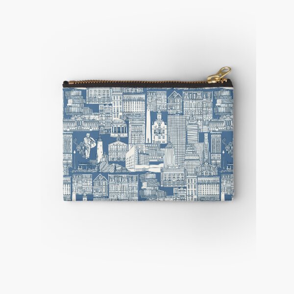 Item preview, Boston toile cobalt denim designed and sold by scrummy.