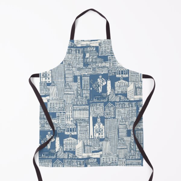 Item preview, Boston toile cobalt denim designed and sold by scrummy.