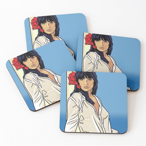 Item preview, Retro Pop Art Comic Woman Red Hibiscus designed and sold by Terry Bain.