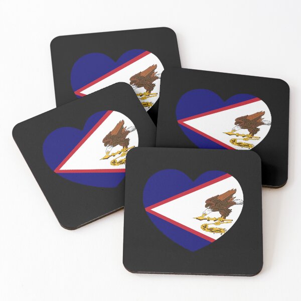 Item preview, American Samoa Flag Heart AS designed and sold by shitpostee.