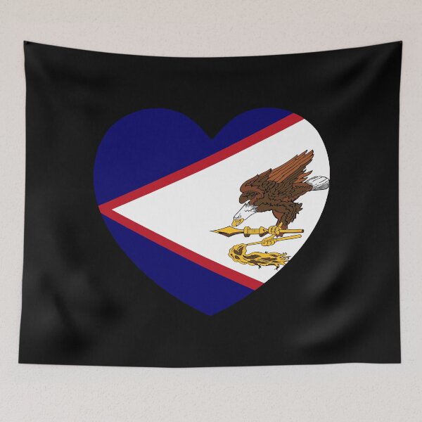 Item preview, American Samoa Flag Heart AS designed and sold by shitpostee.