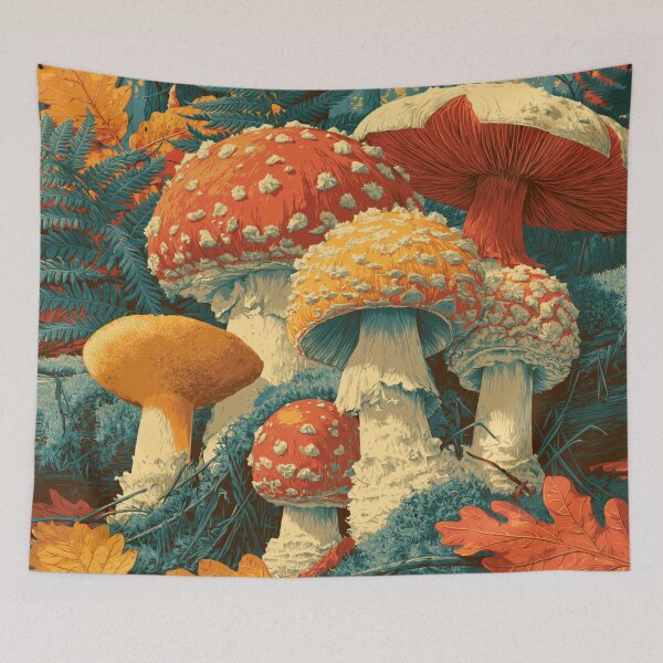 Item preview, Mycology Club Retro Mushroom Species Forest Tee designed and sold by FrostyFrisby.