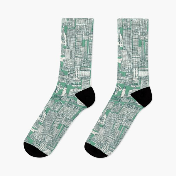 Item preview, Boston toile dark teal peppermint green designed and sold by scrummy.