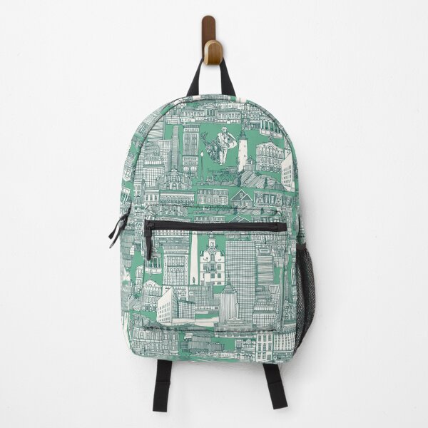 Item preview, Boston toile dark teal peppermint green designed and sold by scrummy.