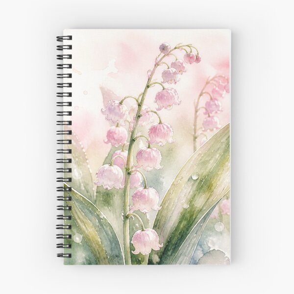 Item preview, Lily of the Valley Pink Watercolor - May Day Lucky Flower, Delicate Botanical Illustration designed and sold by Natalia-Vlad.