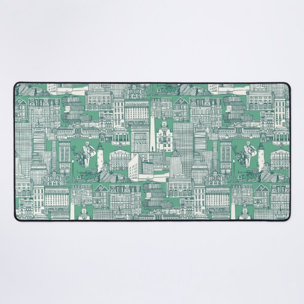 Item preview, Boston toile dark teal peppermint green designed and sold by scrummy.