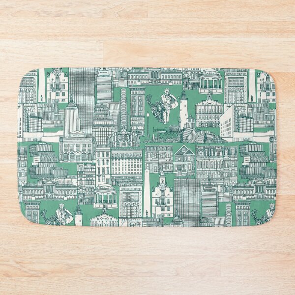 Item preview, Boston toile dark teal peppermint green designed and sold by scrummy.