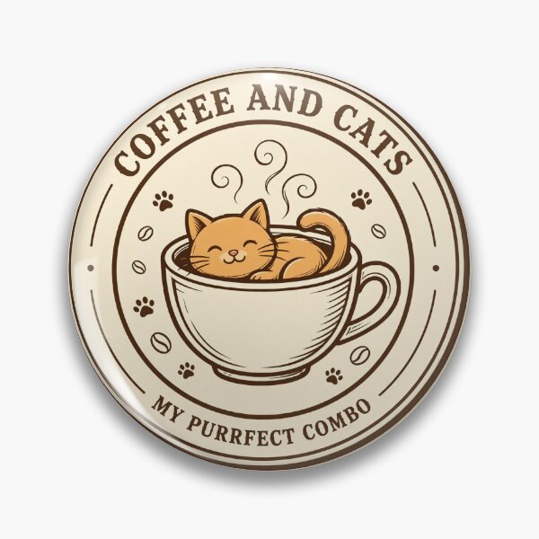 Item preview, Coffee and Cats My Purrfect Combo Cute Cat Lover Coffee T-Shirt designed and sold by Penguin Mood .