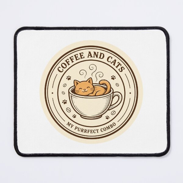 Item preview, Coffee and Cats My Purrfect Combo Cute Cat Lover Coffee T-Shirt designed and sold by Penguin Mood .