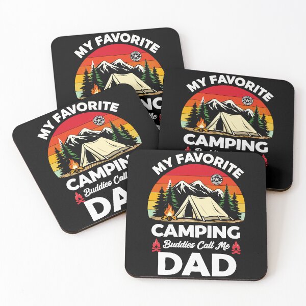 Item preview, My Favorite Camping Buddies Call Me Dad - Retro Camper Art designed and sold by BendyBeasts.