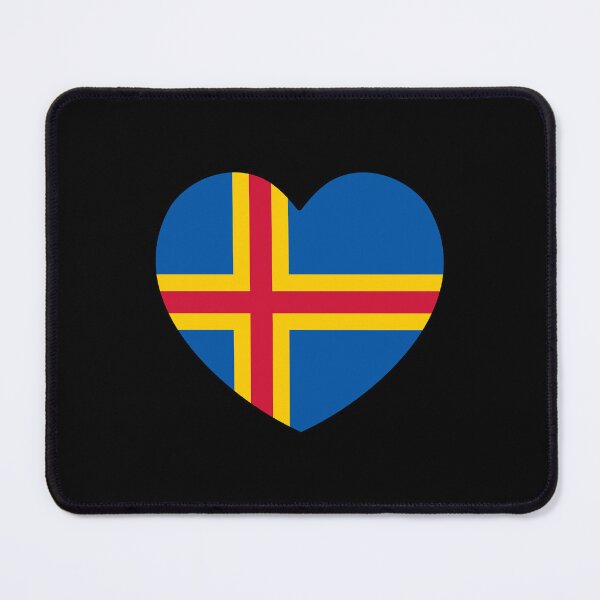 Item preview, Åland Islands Flag Heart AX designed and sold by shitpostee.