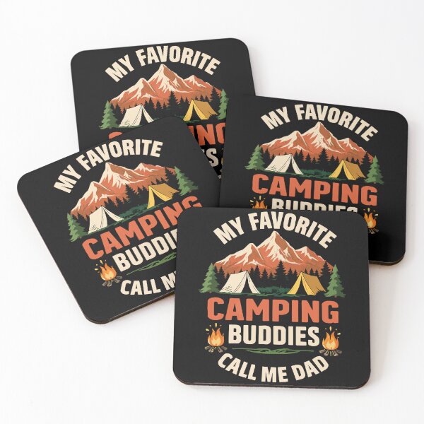 Item preview, My Favorite Camping Buddies Call Me Dad - Retro Camper Art designed and sold by BendyBeasts.
