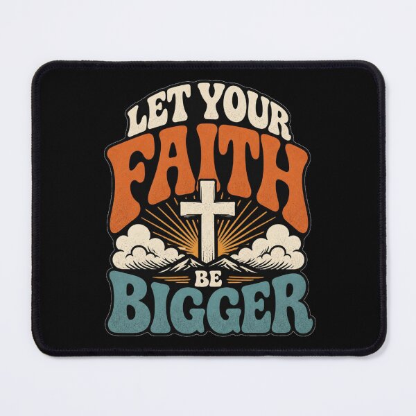 Item preview, Let Your Faith Be Bigger Christian Retro Shirt designed and sold by Illustrated Faith.