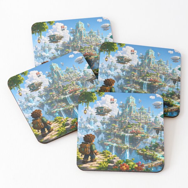 Item preview, Airship Explorer Enters the Green Sky City designed and sold by pixelpopplanet.