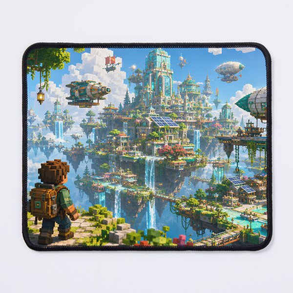Item preview, Airship Explorer Enters the Green Sky City designed and sold by pixelpopplanet.