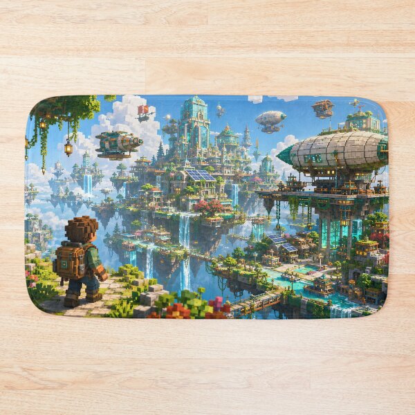 Item preview, Airship Explorer Enters the Green Sky City designed and sold by pixelpopplanet.