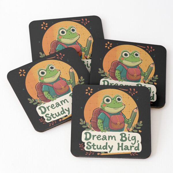 Item preview, Frog Study Motivation | Dream Big Study Hard designed and sold by Basma Designs | Funny Shirts, Stickers & Mugs.