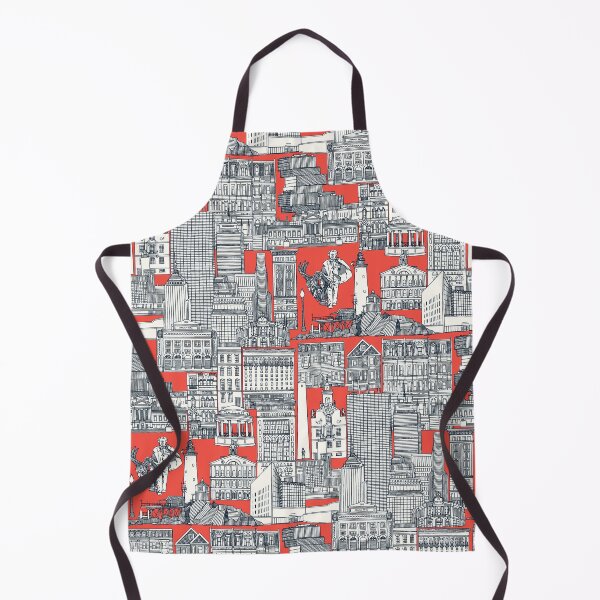 Item preview, Boston toile indigo red designed and sold by scrummy.