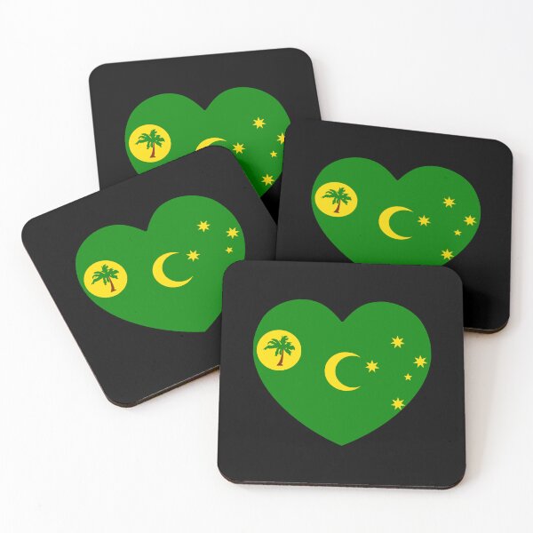 Item preview, Cocos (Keeling) Islands Flag Heart CC designed and sold by shitpostee.