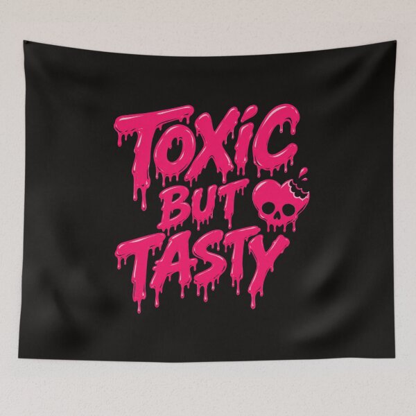 Item preview, Toxic But Tasty Dripping Pink Skull Gothic Graphic T-Shirt Sticker designed and sold by Aliplus+.