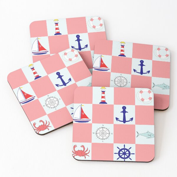 Item preview, Nautical Chess Pattern designed and sold by metcalfedesigns.