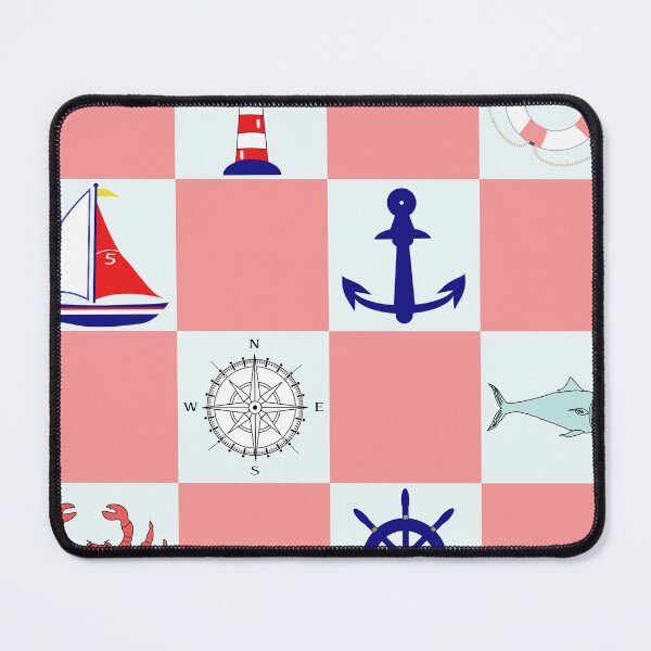 Item preview, Nautical Chess Pattern designed and sold by metcalfedesigns.