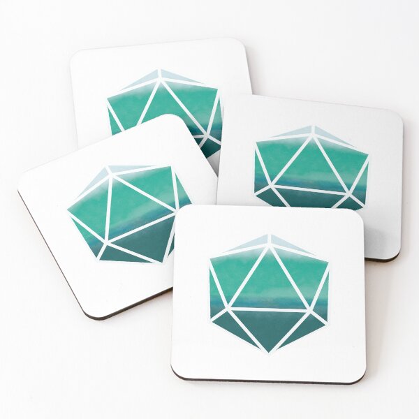 Item preview,  Teal Watercolor D20 – Tabletop RPG Dice Design designed and sold by ttrpgist.