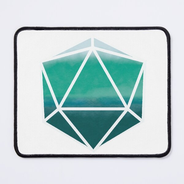Item preview, Teal Watercolor D20 – Tabletop RPG Dice Design designed and sold by ttrpgist.