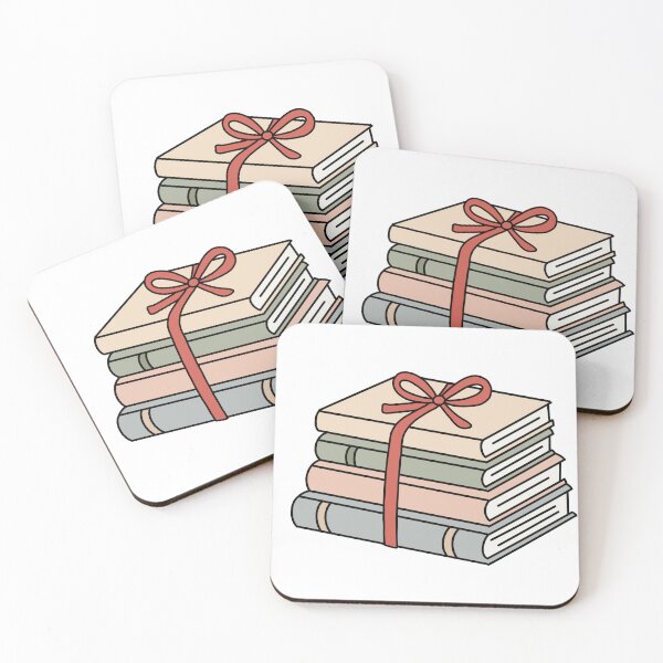 Artikelvorschau, Cute Book Stack with ribbon | Book Lover Illustration entworfen und verkauft von hejlele.